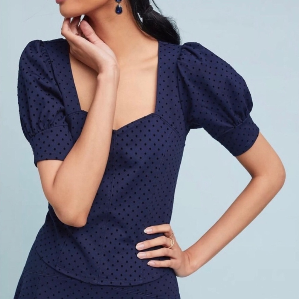 2/$20 Sweetheart Puff Sleeve Blouse by Maeve